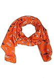 seidentuch orange ✔ HOCHWERTIGES HALSTUCH - Dies beliebte Tuch aus der neuen Kollektion 2019 in stylisch trendigem Muster und seinem optimalem Schnitt ist mit Sicherheit immer ein Hingucker und einfach mit jedem Outfit kombinierbar