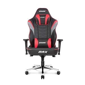 AKRacing-Masters-Series-Max-Gaming-Chair-with-Wide-Flat-Seat-400-Lbs-Weight-Limit-Rocker-and-Seat-Height-Adjustment-Mechanisms-Red - Vita Supply