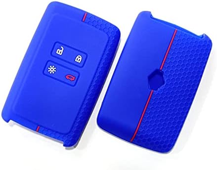 Silicone Key Cover for Renault Kiger Triber smart Card (Blue)