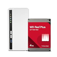 QNAP TS-233-24WD-US 2 Bay Home NAS mit 4TB Speicherkapazität, vorkonfiguriertes RAID 1 WD Red Plus HDD Bundle, mit 1GbE Ports – Ansicht 2