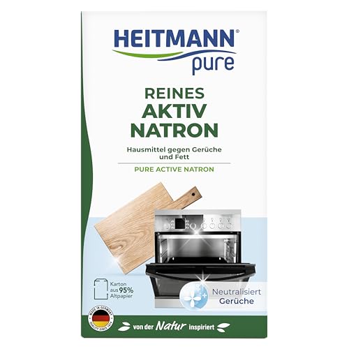 HEITMANN pure Czysta aktywna soda | niezawodnie usuwa tłuszcz, zapachy i plamy w całym gospodarstwie domowym | 450 g