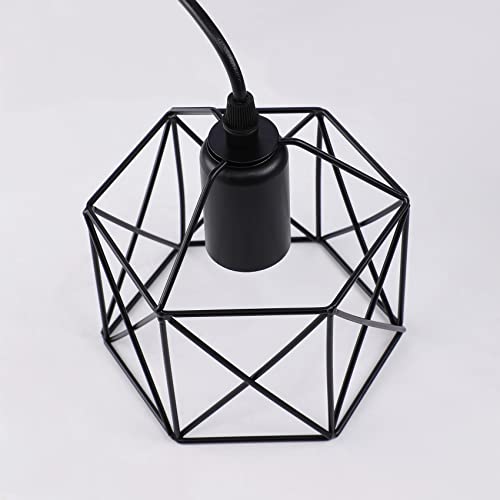 Naann Black Pendant Light, 2 Pack Vintage Cage Hanging Lamp Farmhouse Industrial Metal Pendant Lighting Fixtures For Kitchen Island Bedroom Hallway #TOP4