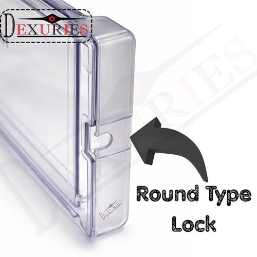 Image of DEXURIES Glossy Crystal Clear Dual Layered Freezer Door ICE Cooling for Whirlpool Direct Cool Single Door Fridge /Refrigerator (Round Lock) Match Size & Shape (Whirlpool Gen-Y Size 36CM X 18.8CM)