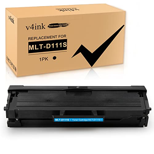 v4ink 1PK Black Toner Cartridges MLT-D111S Compatible for Samsung Xpress SL-M2070 M2070W M2070FW M2020W M2020 M2022 M2022W M2078W M2026 M2026W Cover