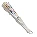 Newstarfactory White Colorful Sequins Embroidering Peacock Feathers Design Plastic Folding Hand Held Fan
