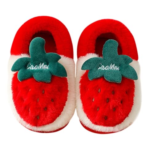 Bedroom Slippers for Kids Girls Boys Strawberry Pattern House Slippers Indoor Outdoor Sandals Household Shoes
