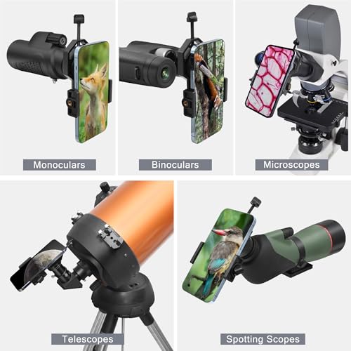 Binoculares compactos 8x42 con adaptador para smartphone miniatura 3