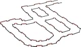Système d'emboîtement flexible avec aspect réaliste : les modules routiers gris et rouge sont faciles à connecter, à plier et à réorganiser, idéal pour les virages, les intersections et les guides de route variés