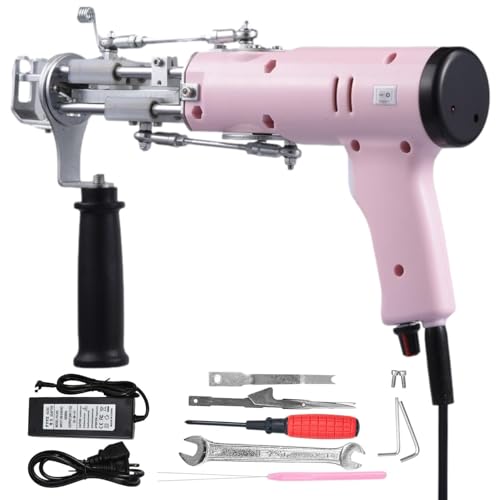 Machine de touffage avec poignée rotative pour finitions cut et loop