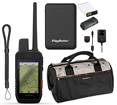 Garmin Alpha 200i (Handheld Only) HuntBetter Bundle | Multi-Dog Tracking GPS | with Field Bag, Portable Charger & Tether Lanyard | Track Up to 20 Dogs, inReach Technology, Touchscreen | 010-02230-50