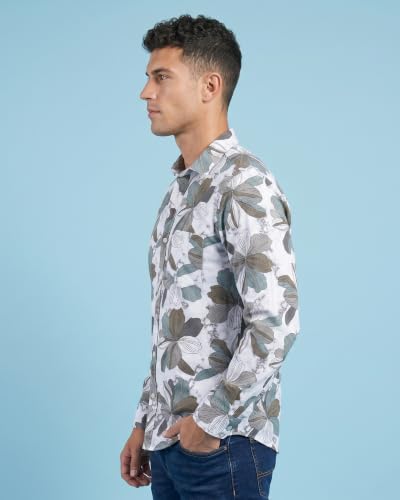 Image of UNM Men's Floral Print Casual Shirt