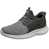 Hands Free Slip On Shoes Comfortable Men Walking Casual Sneaker Arch Support Memory Foam Mesh Light Cushioning Fashion Breathable Stylish Step in Grey