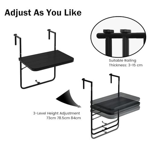 Table de service pliable avec charge de 30 kg résistante aux intempéries