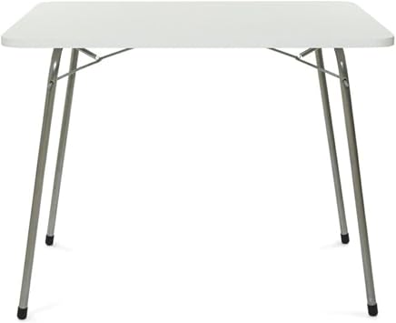 Bofigo 60X80 White Folding Table + 2 Folding Chairs Camping Set Garden Set Green