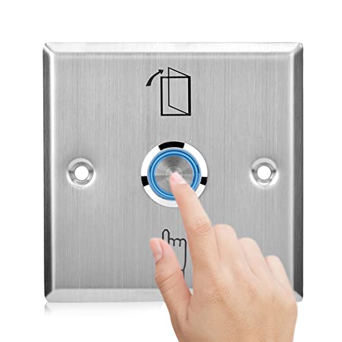 Sonew Door Release Button, Door Access Control System Exit Button Door Push Open Release Switch With Indicator Light for Office Store