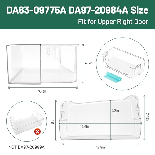 image for UPGRADED DA63-09775A DA97-20984A Refrigerator RIGHT Door Shelf Bin Fit