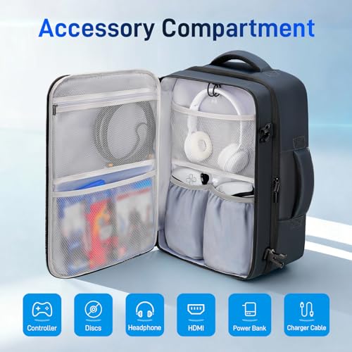 Deegotech Carrying Case Compatible with PS5/PS5 Pro, Travel Bag for Console by Deegotech - Image 4