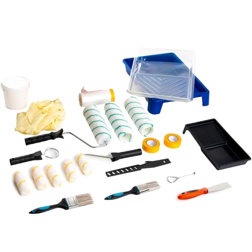 Paint Roller Set | Painting Set | Wall Painting Set by Hynec Technologies - All in One Set - Including Paint Roller, Paint Tray, Small Paint Roller and Tray and Paint Brush