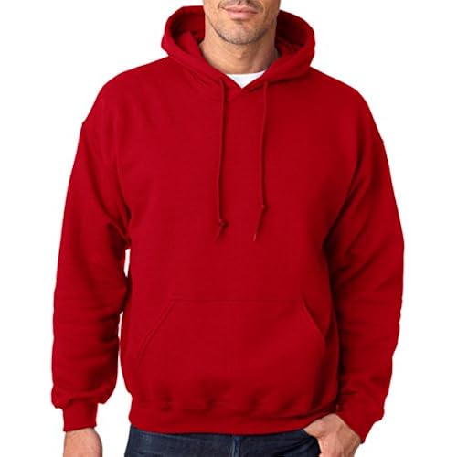 Gildan Mens Heavy Blend 8 oz. 50/50 Hood(G185)-Cardinal RED-L