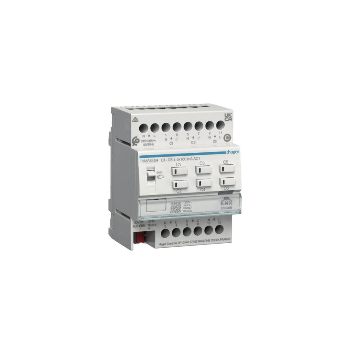 HAGER TYMS646R actionneur de chauffage KNX régulation premium