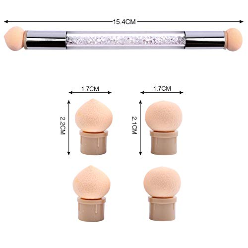 Wokoto 4 Pcs Ombre Nail Brush Ombre Brush For Gel Nails Gradient Nail Sponges For Ombre Brushes For Acrylic Nails Set Nail Art Brushes For Acrylic Application Nail Art Tools For Nail Art #TOP1