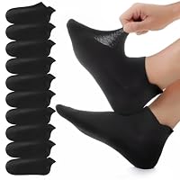 YouShow Black Ankle Socks Womens 4-7 Ladies Trainer Socks Women 10 Pairs