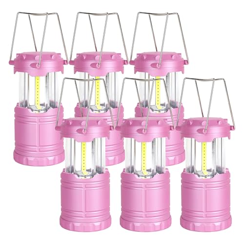 SEAMAGIC 6-Pack Mini LED Pink Camping Lantern