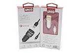  UNIQ Accessory Chargeur de voiture USB / Chargeur de voiture Micro USB 2.4A - Blanc Convient pour Samsung s5/s6/s7 LG/Xiaomi/Huawei/Sony Également adapté pour d\'autres appareils avec connexion USB