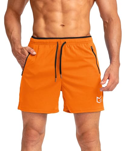 Image of G Gradual Men's Gym Workout Shorts Zipper Pockets 5 inch / 7 inch Quick Dry Breathable Runing Athletic Short for Men
