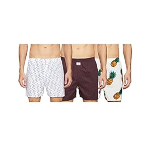 Longies Men’s Cotton Printed Regular Boxer Shorts