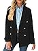 Mina Self Blazers for Women 2025 Fall Black Business Casual Professional Work Office Trendy Ladies Dressy Fitted Ladies Fashion Coat Women' Blazers & Suit Jackets HH005 Black XXL
