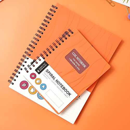 5 Subject Spiral Notebook For Work With Dividers Tabs 6.3 X 8.3In Wide Ruled 240 Pages Multi-Subject College Student Writing Journal For Note Taking Spiral Bound Lined Notebooks For School Office Supplies, Orange #TOP5