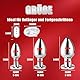 ChicLSQ Metall Analplug LED Leuchtender Analvibratoren mit APP Bluetooth Fernbedienung 10 Vibrationsmodi Prostata Stimulaor Butt Plug G Punkt Vibrator Dildo Sexspielzeug für Männer Frauen Paare（M）