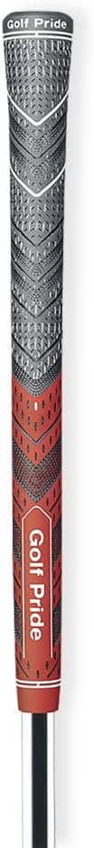 Golf Pride MCC Plus4 Golf Club Grip - All-Weather Hybrid Grip with Larger Lower Hand - Brushed Cotton Cord & Pebbled Texture - Jumbo - Red - 8 Pack