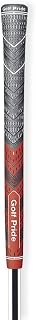 Golf Pride MCC Plus4 Golf Club Grip - All-Weather Hybrid Grip with Larger Lower Hand - Brushed Cotton Cord & Pebbled Texture - Jumbo - Red - 1 Pack