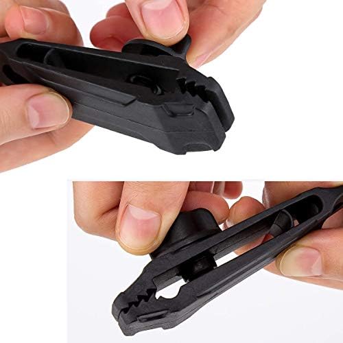 QH 12Pcs Tarp Clip Clamp, Heavy Duty Tarpaulin Clips Set Instant Awning Clamp for Tents Tarp Caravan Garden Shade Cloth Boat Cover, Black (12)
