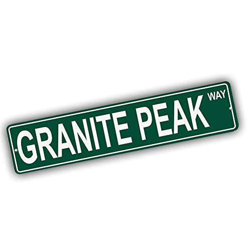 Brotherhood Aluminum Street Sign for Granite Peak - Wyoming Man Cave Decor