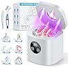Ultrasonic Retainer Cleaner Machine, Upgraded 52kHz Ultrasonic Denture Cleaner for Night Guards, Braces, Toothbrush Heads, Jewelry and More, Retainer Cleaner with 250ML Capacity, White