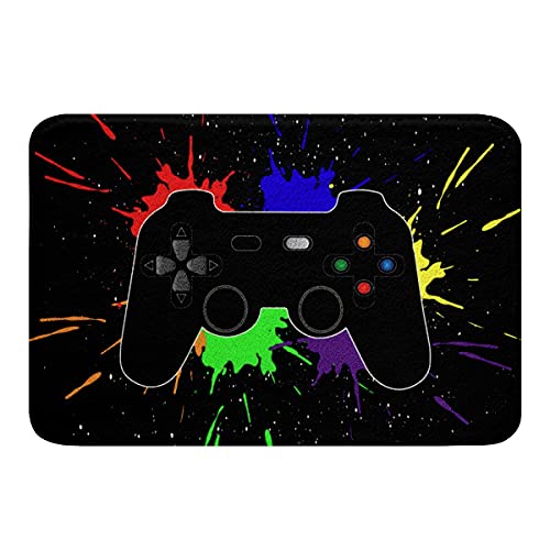 Erosebridal Gaming Pc Rug 16"X24", Gamer Gamepad Bath Mat Boys Bedroom Decor, Colorful Game Controller Kitchen Mat Action Buttons Outdoor Rug Welcome Mat Game Joysticks Doormat #TOP24