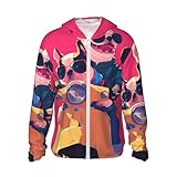 vosery cool bulldog francese no.145 - giacca con cappuccio e cerniera, leggera, a maniche lunghe, per donne e uomini, nero, xl
