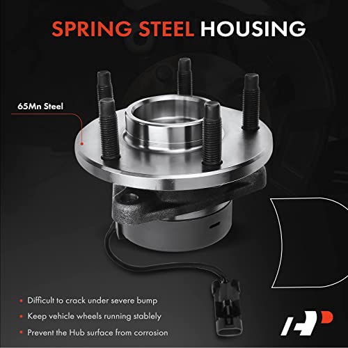A-Premium Front Wheel Hub Bearing Assembly Compatible With Chevrolet Chevy Malibu 2004-2012 Hhr Ss 2008-2010 Cobalt 2008-2010 Pontiac G6 2006-2010 Saturn Aura 2007-2009 W/Abs 5-Lug #TOP6