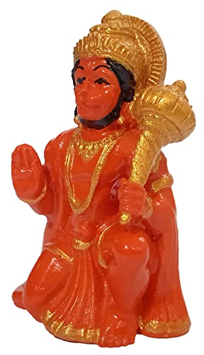 Estatua de Resina Bhakt Hanuman Roja miniatura 3