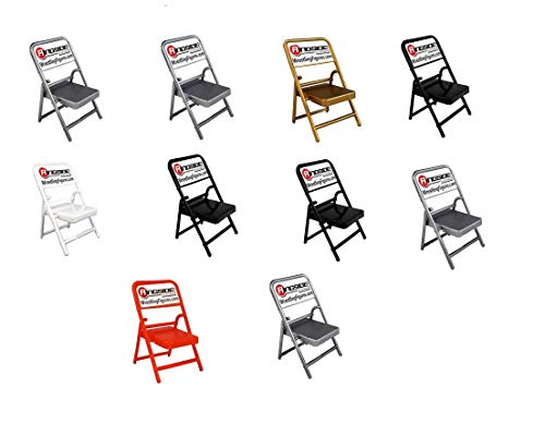 Wrestling Folding Chair 10-Pack (Multi-Color) - Ringside Collectibles Exclusive WWE Toy Action Figure Accessories
