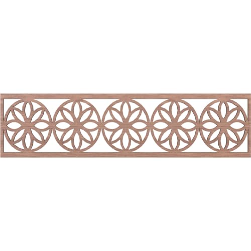 47"W x 12"H x 3/8"T Blume Fretwork Moulding, Walnut