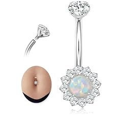 Silver-1PCS Opal-12mm