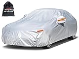 Kayme Sedan Car Cover Waterproof All Weather for Automobiles - See Vehicle Size Chart for Accurate Fit - Outdoor Full Exterior Cover Sun Rain Snow UV Protection with Zipper. Size A4 (See Size Chart)