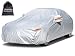 kayme 6 Layers Car Cover Waterproof All Weather for Automobiles, Outdoor Full Cover Rain Sun UV Protection with Zipper Cotton, Universal Fit for Sedan (186"-193")