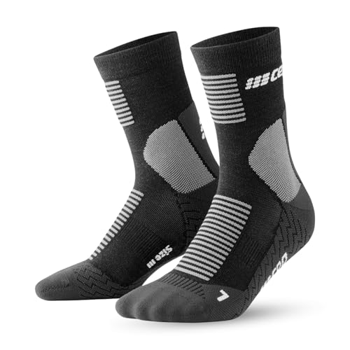CEP Damen Cold Weather Socks Mid Cut V2 Laufbekleidung Kompressions-Socken Black - Schwarz Iii