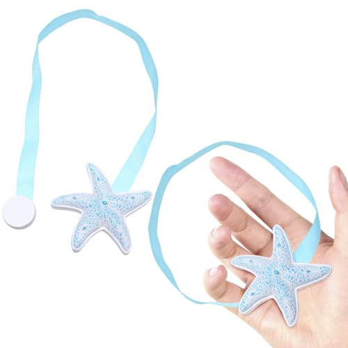 Hebillas magnéticas de cortinas para el dormitorio y baño pack azul 2
