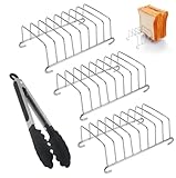 SXTDKMJ 3 Stück Toastständer, Edelstahl Toast Rack mit Lebensmittelzange Toasthalter Toast Ständer für Brotregal Esszimmer Zubehör